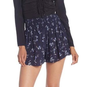 Rebecca Taylor Smock Waist Silk shorts